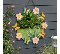 Garden Greatness Hanging Floral Butterfly Garden Mirror | Size: 1 Pack Garden Greatness Multicolor 1 Pack