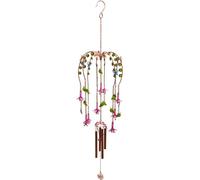 Garden Greatness Hanging Fuchsia Glass Garden Windchime | Size: 1 Pack Garden Greatness Multicolor 1 Pack