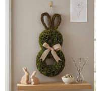 Garden Greatness Hanging Moss Rabbit Easter Wreath | Size: 1 Pack Garden Greatness Multicolor 1 Pack