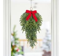 Garden Greatness Hanging Pine Bow Teardrop Swag Decoration in Green | Size: 1 Pack Garden Greatness Green 1 Pack