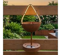 Garden Greatness Hanging Rustic Solar Flower Planter in Brown Garden Greatness Brown