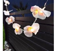 Garden Greatness Hanging Solar Orchid String Lights Garden in White | Size: 1 Pack Garden Greatness White 1 Pack