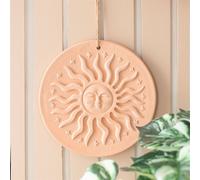 Garden Greatness Hanging Terracotta Sun Garden Wall Plaque in Orange | Size: 1 Pack Garden Greatness Orange 1 Pack