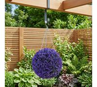 Garden Greatness Hanging Vivid Violet Artificial Topiary Ball Garden Greatness Multicolor