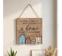 Garden Greatness Hanging Wooden Love Home Sign Modern