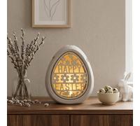 Garden Greatness Happy Easter Cut Out LED Egg Ornament | Size: 1 Pack Garden Greatness Multicolor 1 Pack