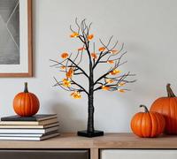 Garden Greatness Haunted LED Pumpkin Birch Tree in Black | Size: 1 Pack Garden Greatness Black 1 Pack