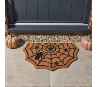 Garden Greatness Haunted Spiderweb Halloween Coir Doormat