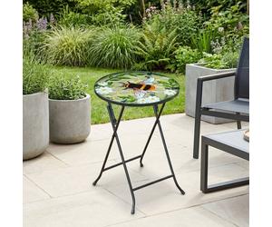 Garden Greatness Haxton Bumble Bee Glass Garden Table | Size: 1 Pack Garden Greatness Multicolor 1 Pack