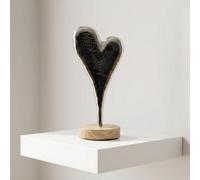 Garden Greatness Heart On Wooden Base Ornament Modern