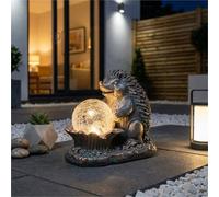 Garden Greatness Hedgehog Solar Creackle Light Charming