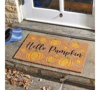 Garden Greatness Hello Pumpkin Coir Autumn Door Mat in Brown | Size: 1 Pack Garden Greatness Brown 1 Pack