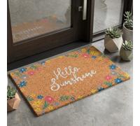 Something Different Hello Sunshine Floral Door Mat (One Size) (Natural)