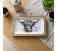 Garden Greatness Highland Cow Enamel Serving Tray | Size: 1 Pack Garden Greatness Multicolor 1 Pack