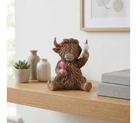 Garden Greatness Highland Cow Hairdo Ornament - Premium Quality Home Decor