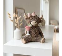 Garden Greatness Highland Cow Happy Hour Ornament in Brown | Size: 1 Pack Garden Greatness Brown 1 Pack