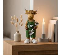 Garden Greatness Highland Cow Holding Shovel Ornament