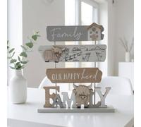Garden Greatness Highland Cow Tiered Family Plaque in Red | Size: 1 Pack Garden Greatness Red 1 Pack