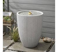 Garden Greatness Hortus Lite Ribbed Stone Look Water Feature | Size: 1 Pack Garden Greatness Multicolor 1 Pack