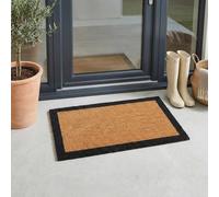 Garden Greatness Hotel Black Border Printer Coir Doormat | Size: 45 cm x 75 cm Garden Greatness Multicolor 45 cm x 75 cm