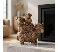 Garden Greatness Hughie Highland Cow Family Ornament