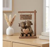 Garden Greatness Hughie Highland Cow Together Ornament in Brown | Size: 1 Pack Garden Greatness Brown 1 Pack