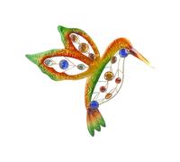 Garden Greatness Hummingbird Gem Wall Garden Plaque in Orange | Size: 1 Pack Garden Greatness Orange 1 Pack