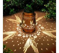 Garden Greatness Hummingbird Solar Hanging Lantern Outdoor Garden LED in Brown | Size: 1 Pack Garden Greatness Brown 1 Pack