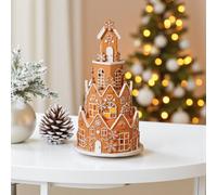 Garden Greatness Illuminated Gingerbread House Tower in Brown | Size: 1 Pack Garden Greatness Brown 1 Pack