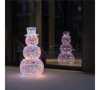 Garden Greatness Illuminated Multi Action Acrylic Snowman in White | Size: 1 Pack Garden Greatness White 1 Pack