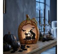 Garden Greatness Illuminated Spooky Witch Pumpkin Ornament | Size: 1 Pack Garden Greatness Multicolor 1 Pack