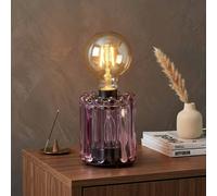 Garden Greatness Iris Bulb Milan Glass Table Lamp in Mauve Garden Greatness Mauve