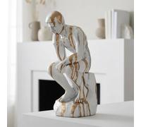 Garden Greatness Ivory Drip Art Thinker Sculpture in White | Size: 1 Pack Garden Greatness White 1 Pack