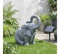Garden Greatness Jumbo Elephant Solar Garden Water Feature Garden Greatness Multicolor