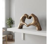 Garden Greatness Large Bronze Heart Hands Sculpture