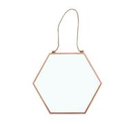 Garden Greatness Large Geometric Copper Wall Mirror Hanging Decor in Rose Gold | Size: 1 Pack Garden Greatness Rose Gold 1 Pack