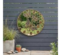 Garden Greatness Large Honeycomb Bee Garden Mirror in Bronze Garden Greatness Bronze