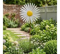 Garden Greatness Large Metal Daisy Spinner Stake