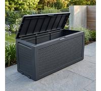 Garden Greatness Large Rattan Look Outdoor Storage Box