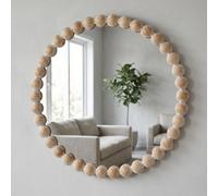 Garden Greatness Large Wooden Beaded Wall Mirror