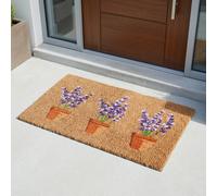 Garden Greatness Lavenders Decorative Natural Coir Doormat in Lavender | Size: 45 cm x 75 cm Garden Greatness Lavender 45 cm x 75 cm
