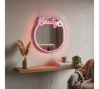 Garden Greatness Light Up Neon Beauty Wall Mirror