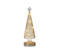 Garden Greatness Light Up Standing Glass Swirls Ornament in Gold | Size: 1 Pack Garden Greatness Gold 1 Pack
