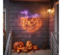 Garden Greatness Light Up Twinkling Pumpkin Wall Decoration | Size: 2 Pack Garden Greatness Multicolor 2 Pack