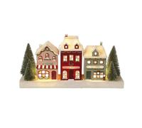 Garden Greatness Light Up Winter Shop With Trees Scene in Red | Size: 1 Pack Garden Greatness Red 1 Pack