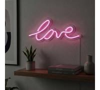 Garden Greatness Love Neon Sign Wall Decoration in Pink Garden Greatness Pink