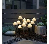 Garden Greatness Lumi 10 Pack Solar Mushroom Stake Lights