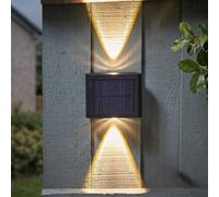 Garden Greatness Lunaria 2-Way Wall Fence Post Light in Black Garden Greatness Black