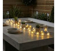 Garden Greatness Lunaria 20 Solar Daisy String Lights in White Garden Greatness White