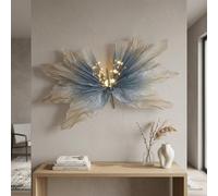 Garden Greatness Lunaria Aurora Blue Led Butterfly Wall Light